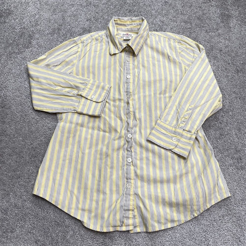 J.Crew Haberdashery Stretch Shirt Womens Medium Multi Striped Button Down Casual